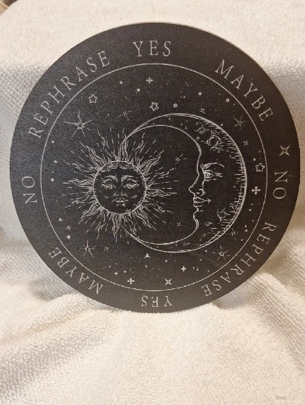 White And Black Sun and‎ Moon Divination Double-Sided Board